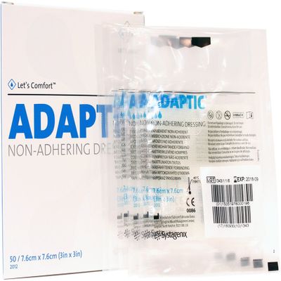 2 Set- Systagenix Adaptic Non-Adhering Dressing 3" x 3" (Pack of 5)