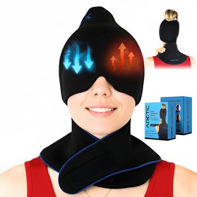 Value Pack - Headache Relief Cap + Neck Ice Wrap | Cold Cap for Migraines | Migraine Cap Set  Best Gifts for People With Migraines | Flexible Ice Headache Cap for Cooling Migraine Pain & Sinus Relief