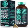 Fertility Supplements for Men Prenatal Vitamin - Maca Root, Ashwagandha, Zinc, Plus Naturals - Conception for Him Men Fertility Vitamins and Male Fertility Support Supplements - 120 Caps for 2 Months view 1