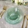 " OCCASIONS " 60 Plates Pack, Disposable Wedding Party Plastic Bowls (16 oz Soup/Dessert Bowl, Coastal Clear Green) view 3