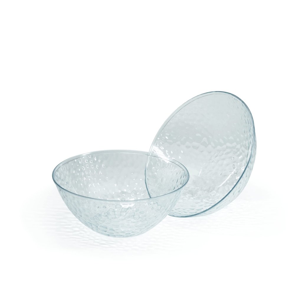 " OCCASIONS " 120 Plates Pack, Disposable Wedding Party Plastic Bowls (16 oz Soup/Dessert Bowl, Coastal Clear)