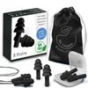 Anbow Soft Ear Plugs for Sleeping Noise Reduction, Made of Silicone, Suitable for Sleeping & Swimming, Soft Reusable Earplugs for Noise Reduction, Adjustable Size for Concerts & Snoring (3 Pairs) view 1