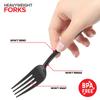 (125-Count) Plastic Forks, Disposable Silverware for Dinner, Heavy Duty Utensils, Heavyweight Party Flatware, Bulk Cutlery in Black - Stock Your Home view 3