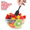 (125-Count) Plastic Forks, Disposable Silverware for Dinner, Heavy Duty Utensils, Heavyweight Party Flatware, Bulk Cutlery in Black - Stock Your Home view 4