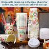 Hotop 120 Pcs 60 Set Christmas 16oz Paper Cups with Lids Christmas Disposable Paper Cups Coffee Cups Both Hot and Cold Holiday Party Supplies(Tree) view 4