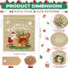 FLOE 24Pcs Christmas Burlap Gift Bags with Drawstring, 5x7in Christmas Linen Treat Bags with Tag Goody Gift Bag Small Jute Xmas Candy Reusable Gifts Wrapping Bag Xmas Holiday Party Favors Linen Sacks view 2