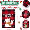 FLOE 36Pcs Burlap Christmas Drawstring Bags Buffalo Plaid Xmas Gift Bags Burlap Xmas Candy Small Christmas Linen Bag Goody Treat Sacks Reusable Gifts Wrapping Bag Holiday Party Favors view 2