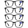 WEMOOTANTS 4 PACKS Blue Light Blocking Reading Glasses Women Computer Readers Filter UV 6.0 5.0 4.0 3.5 3.0 2.75 2.5 2.25 2.0 1.75 1.5 1.25 1.0 (4.00) view 1