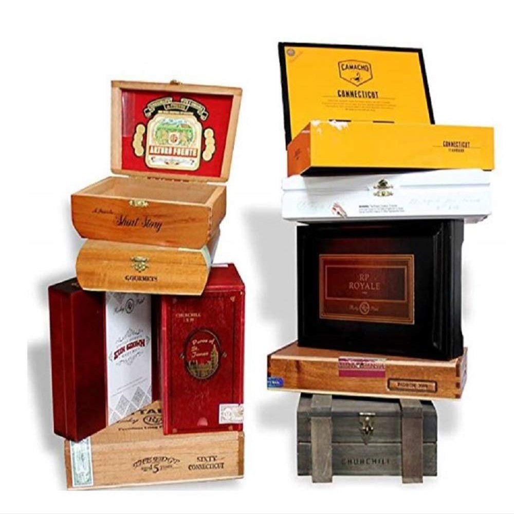 4 set- Wooden Empty Cigar Boxes Pack of 10 Empty