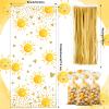 100 Pcs Boho Candy Bags Groovy Hippie Boho Treat Bags Boho Sun Party Favor Supplies Bag with 100 Pieces Golden Twist Ties for Birthday Wedding Baby Shower Groovy Retro Hippie Party Supplies view 2
