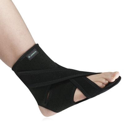 JOMECA Upgraded Drop Foot Brace for Walking with Shoes - Dual Forefoot Support Plates Adjustable Soft AFO, Foot Drop, TBI, ALS, MS, Bone Fracture, Fits Women & Men (Right, S/M)
