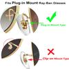 Auzky 5 Pairs Replacement Nose Pads for RayBan RB3526, RB4071, RB6335, RB6375, RB7186 More Plug-in/Push in Eyeglasses, Sunglasses Models (Gold) view 3