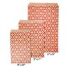 CuteBox 200pcs Red Trellis Flat Paper Gift Bags (5" x 7") for Merchandise, Party Favors, Small Gifts, Handmade Goods, Arts and Crafts, Outdoor Events, Holidays, Weddings view 2
