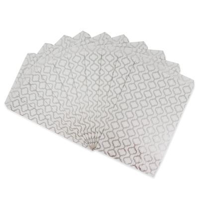 CuteBox 300pcs Silver Trellis Flat Paper Gift Bags (6" x 9") for Merchandise, Party Favors, Small Gifts, Handmade Goods, Arts and Crafts, Outdoor Events, Holidays, Weddings