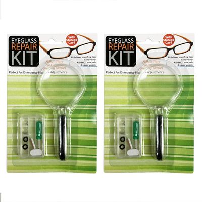 2 PK Optical Repair Tool Kit Screw Nut Nose Pad Screwdriver Sunglasses Eyeglass