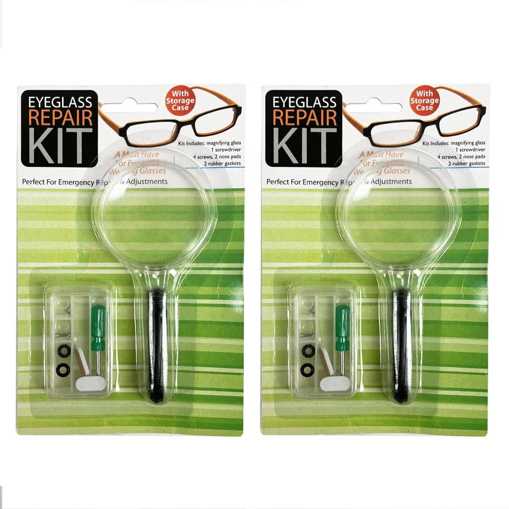 2 PK Optical Repair Tool Kit Screw Nut Nose Pad Screwdriver Sunglasses Eyeglass