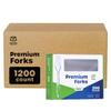 Comfy Package [Case of 1,200] Premium Heavyweight Disposable Forks - Clear Plastic Forks, Plastic Cutlery, Perfect for Parties, Events, and Catering view 1