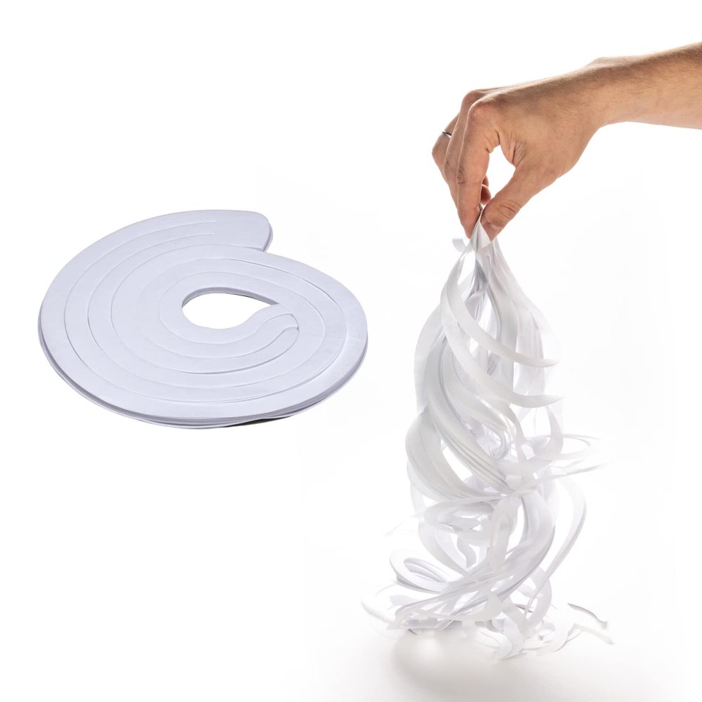 IDL Packaging SpiroPack Stylish Box Filler 10 lbs in a Box, White, Wide-Cut Spirals - Packing Filler for Baskets, Gift Boxes, and Packages - Modern Alternative to Shredded and Crinkle Paper