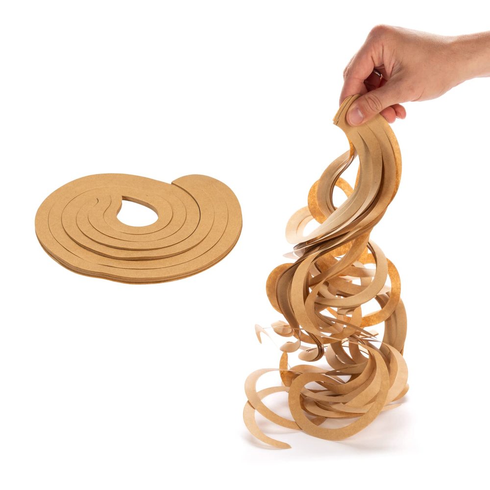 IDL Packaging SpiroPack Stylish Box Filler 30 lbs in a Box, Brown, Wide-Cut Spirals - Packing Filler for Baskets, Gift Boxes, and Packages - Modern Alternative to Shredded and Crinkle Paper