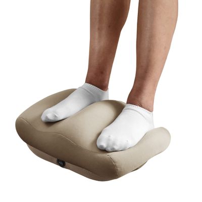 HoMedics Comfy Footrest Massager, Soothes Tired Feet and Toes, Invigorating Vibrations, Beanbag-Style Cushion, Soft Pedestal, Total-Foot Relaxation, One-Switch Controls, for Home or Office