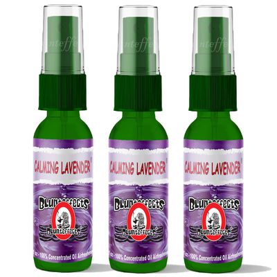 Blunteffects Blunt Effects 100% concentrated Air Freshener Car/Home Oder Neutralizing Spray (3 Pack) [Choose The Scent] (Calming Lavender)