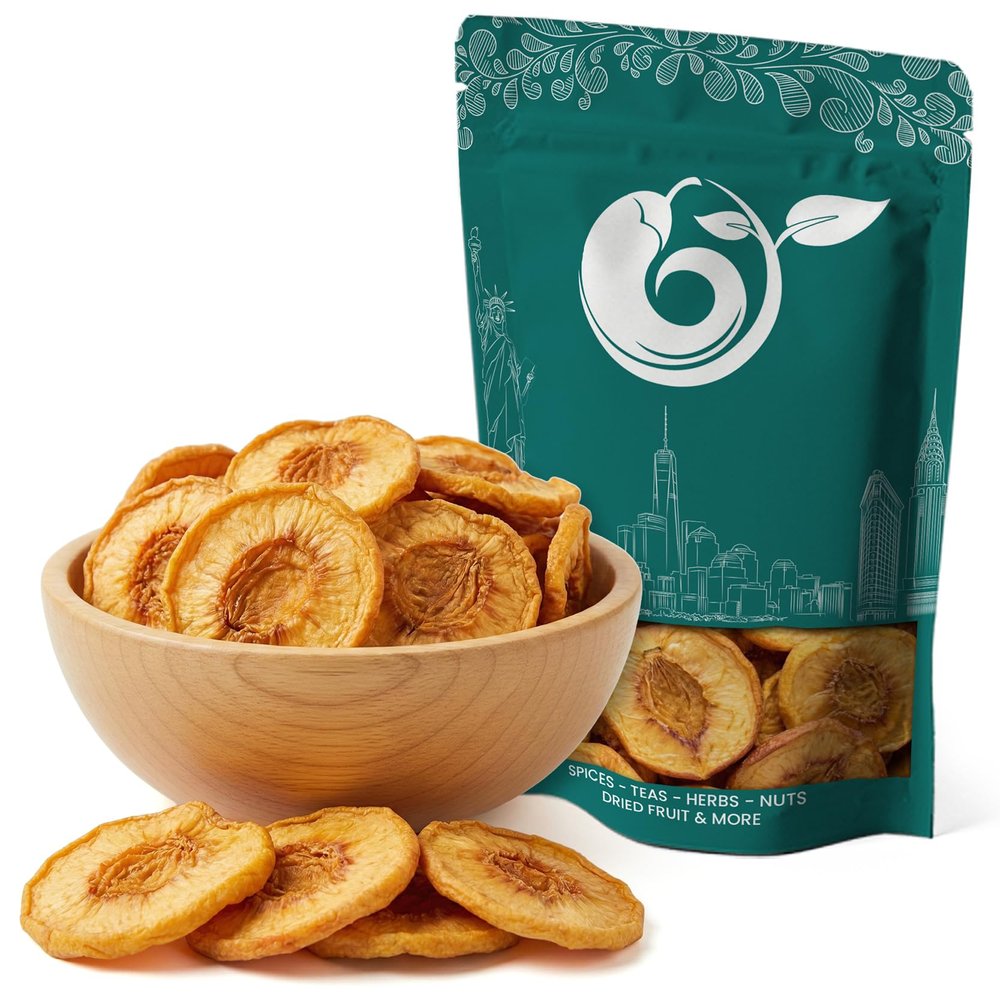 NY Spice Shop Dried Nectarines with SO2 - 1 Pound Dehydrated nectarine chips Fruit Snacking  Dried nectarines for Baking Smoothies Tropical Fruit Treat - Sweet nectarine flavor for Trail Mix Dessert Party Snack
