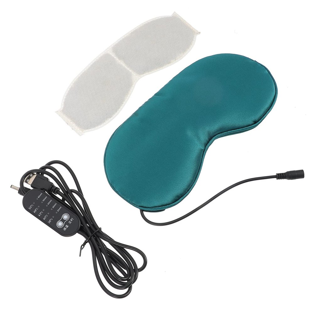 KALLORY Rechargeable Electric Heated Eye Mask Steam for Dry Eyes Relief Double-sided for Travel Home Relaxation
