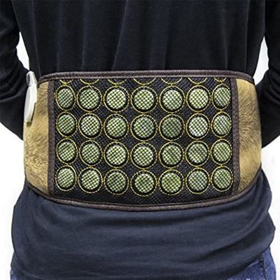 Far Infrared Therapy Natural Jade Heating Pad - Suitable for Fast Relieving Low Back Pain, Calming Negative ions and Adjustable Temperature,Gift for Dad/Mom/Grandpa/Lover/Friend/Colleague (Belt25)