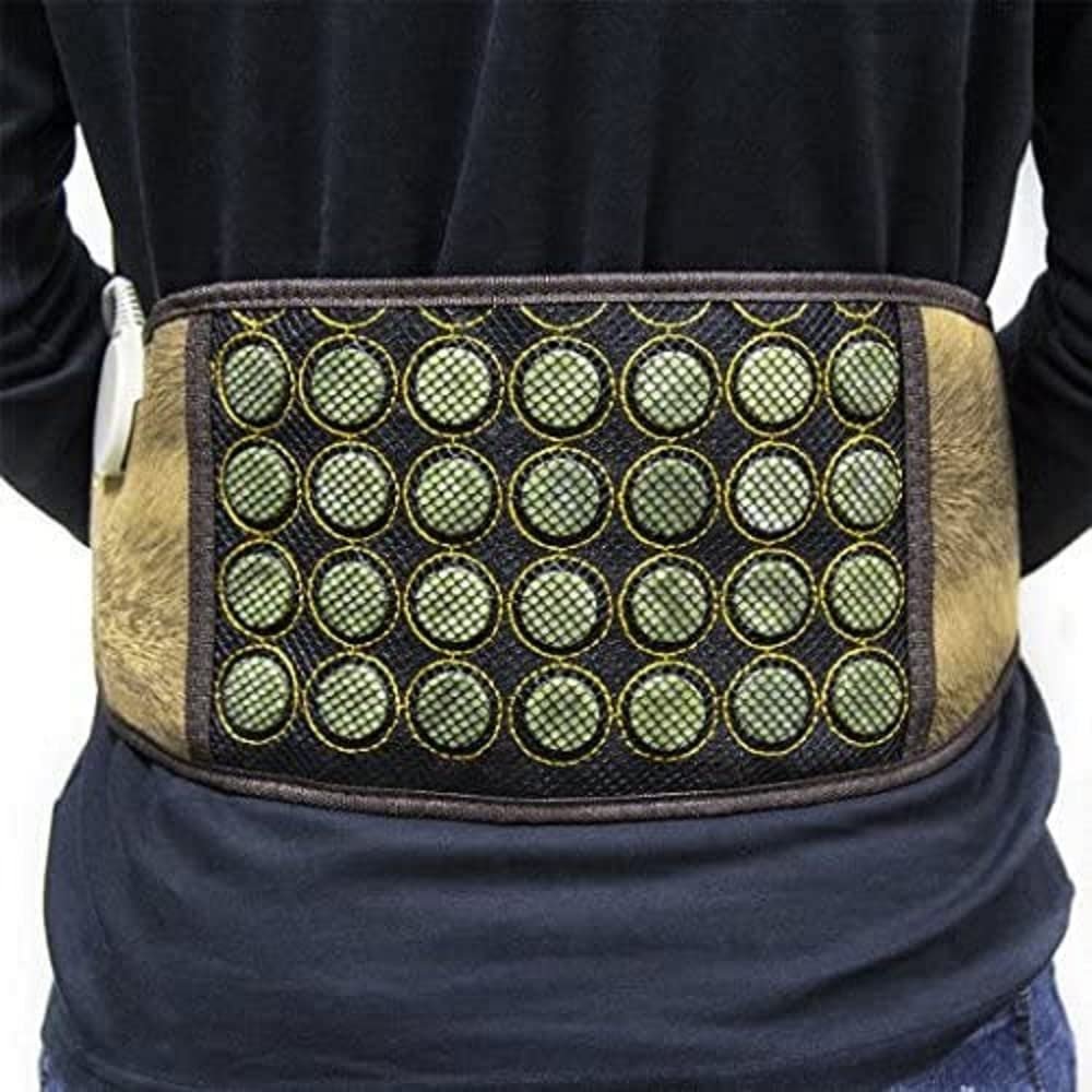 Far Infrared Therapy Natural Jade Heating Pad - Suitable for Fast Relieving Low Back Pain, Calming Negative ions and Adjustable Temperature,Gift for Dad/Mom/Grandpa/Lover/Friend/Colleague (Belt25)