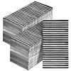 Spiareal 200 Pcs Bathroom Napkins Paper Guest Disposable Stripe Guest Napkins Decorative Dinner Hand Towel for Wedding Holiday Birthday Bridal Party Supply(Gray White Stripe) view 1