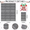 Spiareal 200 Pcs Bathroom Napkins Paper Guest Disposable Stripe Guest Napkins Decorative Dinner Hand Towel for Wedding Holiday Birthday Bridal Party Supply(Gray White Stripe) view 2