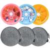 6PCS Pill Organizer Pill Cases Weekly Cute Round Pill Box Travel Pill Container Portable Small Medicine Organizer (3PCS+3 Bag) view 1