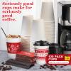 Meanplan 60 Set 12 oz Christmas Disposable Coffee Cups with Lids Sleeves and Stir Straws Xmas Paper Leak Proof Hot Coffee Cups Mug for Cocoa Cold Drinks Hot Chocolate Beverage Christmas Party Supplies view 2