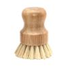 Dishwashing Brush Bamboo Palm Brush Circular dishwashing Brush Pot Kitchen Sink dishwashing Brush Bamboo dishwashing Brush Suitable for Kitchen Restaurant dishwashing Kitchen Cleaning Tools view 2