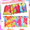 Zhengmy Tie Dye Party Favor Bags 10 x 7 Inch Candy Goodies Treat Bags Drawstring Colorful Birthday Gift for Tie Dye Supplies Beach Party(32 Pack,Graffiti Style) view 2