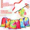 Zhengmy Tie Dye Party Favor Bags 10 x 7 Inch Candy Goodies Treat Bags Drawstring Colorful Birthday Gift for Tie Dye Supplies Beach Party(32 Pack,Graffiti Style) view 3