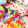 Zhengmy Tie Dye Party Favor Bags 10 x 7 Inch Candy Goodies Treat Bags Drawstring Colorful Birthday Gift for Tie Dye Supplies Beach Party(32 Pack,Graffiti Style) view 4