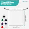 Trimming Shop 10pcs Velvet Bags with Drawstring - Small Purple Velvet Gift Bags Wedding Party Favor Bags Jewelry Pouches for Christmas, Birthday, Anniversary Party Supplies, DIY Craft, 7x9cm view 2