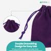 Trimming Shop 10pcs Velvet Bags with Drawstring - Small Purple Velvet Gift Bags Wedding Party Favor Bags Jewelry Pouches for Christmas, Birthday, Anniversary Party Supplies, DIY Craft, 7x9cm view 3