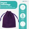 Trimming Shop 10pcs Velvet Bags with Drawstring - Small Purple Velvet Gift Bags Wedding Party Favor Bags Jewelry Pouches for Christmas, Birthday, Anniversary Party Supplies, DIY Craft, 7x9cm view 4