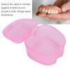 Denture Bath Case Box, Retainer Holder Cup Storage Soak Container with Strainer Basket, Care Retainer Case, Portable Travel Case, False Teeth Container () view 2
