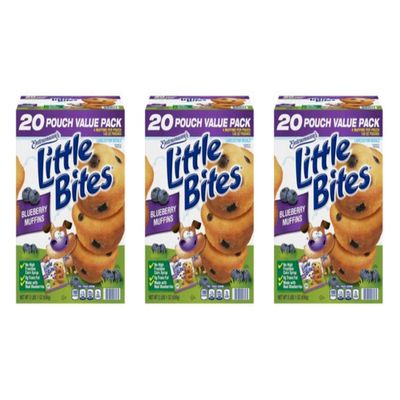 Entenmann's Little Bites Blueberry Mini Muffins | 3 pack (60 pouches total)