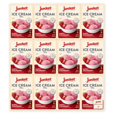 Junket Ice Cream Mix Simply Strawberry, 4 Ounce (Pack of 12)