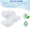 Disposable Plastic Plates with Rim Design, Round Dinnerware Bulk Order for Wedding, Birthday & All Occasions (Clear, 60 Bowls (32 oz Bowls)) view 3