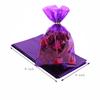 CC wonderland zone Purple Cellophane Treat Bags - 50 Pack Gift Cello Plastic Bags with Ties,for Candy Cookie Goodie Party Favors,6x9 inch view 2