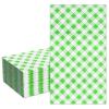 DYLIVeS Green Gingham Napkins, Green and White Checkered Guest Towel Plaid Party Napkins Disposable Paper Hand Towels for Luncheon, Dinner, Picnic, Birthday, Easter, Graduation Party, 3-Ply, 50 Pcs view 1