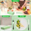 DYLIVeS Green Gingham Napkins, Green and White Checkered Guest Towel Plaid Party Napkins Disposable Paper Hand Towels for Luncheon, Dinner, Picnic, Birthday, Easter, Graduation Party, 3-Ply, 50 Pcs view 4