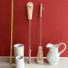 UPTALY 24 inch Extra Long Brush, Elbow Bristle, with Beech Wood Handle, Bendable Washing Brush, with Stainless Steel Pole, for Tall Bottle, Gallon Water Jug, Big Vessels, Floor Vase, Flower Pot view 2