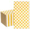 DYLIVeS Yellow Gingham Napkins, 80 Pack Yellow and White Checkered Guest Towel Plaid Party Napkins Disposable Paper Hand Towels for Luncheon, Dinner, Picnic, Birthday, Easter, Graduation Party, 3-Ply view 1