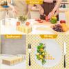 DYLIVeS Yellow Gingham Napkins, 80 Pack Yellow and White Checkered Guest Towel Plaid Party Napkins Disposable Paper Hand Towels for Luncheon, Dinner, Picnic, Birthday, Easter, Graduation Party, 3-Ply view 4
